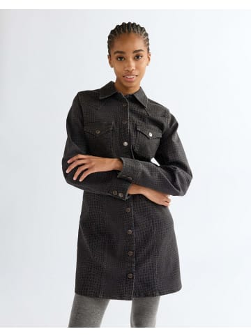 Minikleid Barrel Sleeve in Croc Print