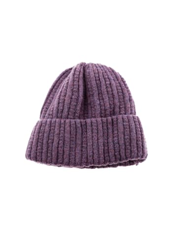 Strickmütze mit Flechtmuster für Unisex Erwachsene und Kinder in Lila