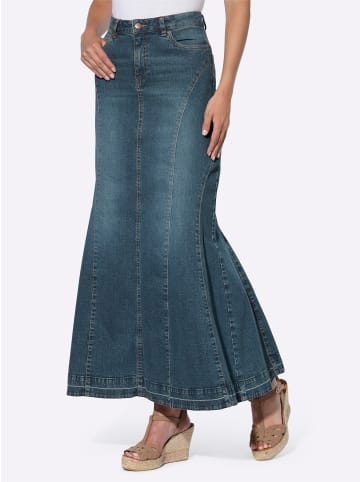 Jeans-Rock in blue-stone-washed