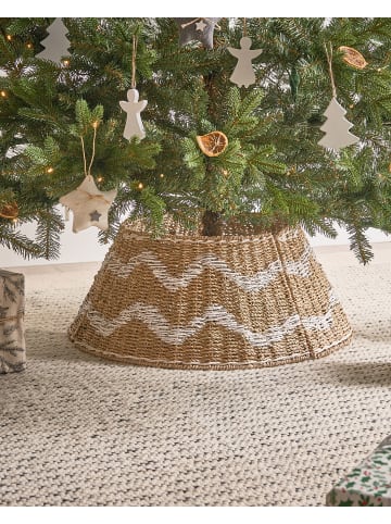 Weihnachtsbaumkragen HIVER in Naturfarben/Weiß - (W) 51 x (H) 24 x (L) 51 cm