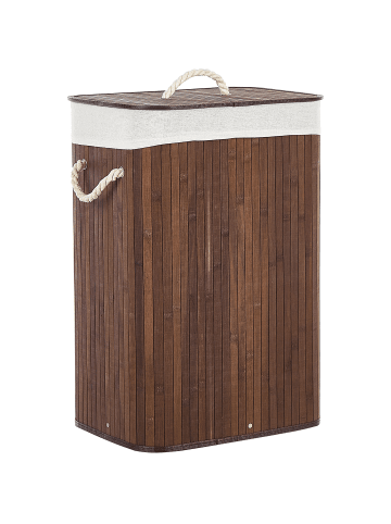 Wäschekorb KOMARI in Braun/Weiß - (W) 40 x (H) 60 x (L) 30 cm