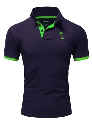 Poloshirt EDIN in Navy-Green