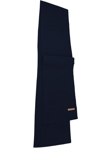 Merinowoll-Schal glatt Yuma in Navy