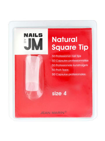 Natürliche Quadratische Nagelkapseln 50 Stück - Größe 4