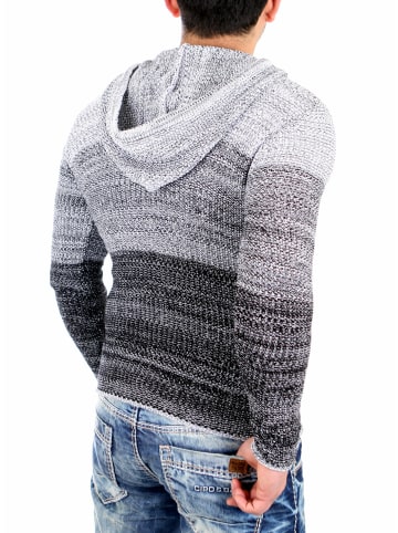Strickjacke Colorblock in schwarz