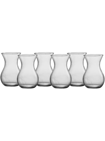 6er Set Vasen Rosalie in Klar 18 cm
