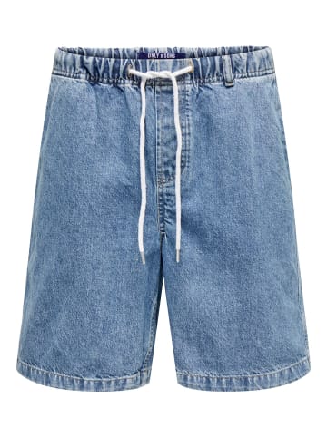 Jeans-Shorts in Medium Blue Denim