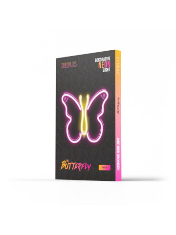 Neon LED Zeichen Licht USB LED Licht Home Leuchtschild Nachtlicht Schmetterling-Pink in Pink