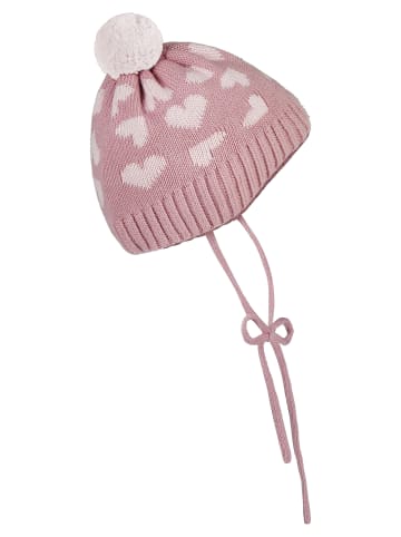 Bommelmütze Herzen in rosa