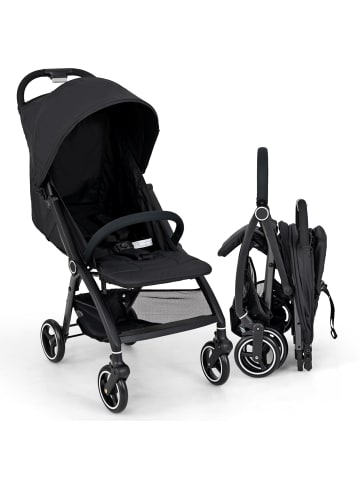 Kinderwagen einhändig klappbar in Schwarz