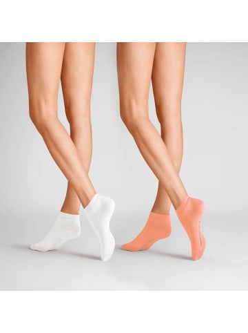 Sneakersocken Only 2-Pack hautfreundlich in Fresh coral