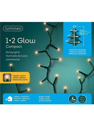 Lichterkette 1-2 Glow Compact 700 LED 2,1 m, grünes Kabel in klassisch warm