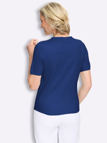 Kurzarm-Pullover in royalblau