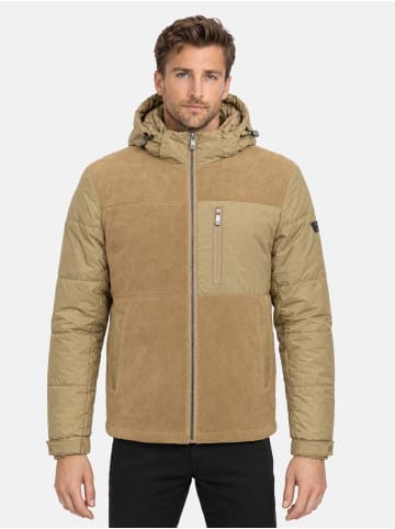 Winterjacke "A827" - mit Kapuze - in Camel