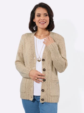 Strickjacke in sand-meliert