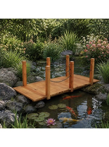 Gartenbrücke in Orange - (B)150 x (H)55 x (T)67 cm