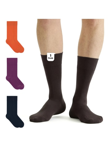 Classic Socken Herbstfarben in Chestnut Brown