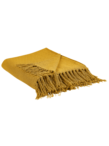 Kuscheldecke YARSA in Gelb - (W) 125 x (H) 0.5 x (L) 150 cm