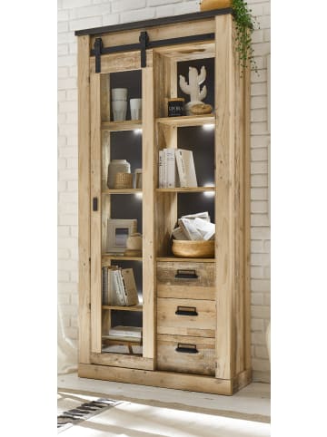 Esszimmer-Set Used Wood hell, anthrazit, Wohnkombination 2-teilig