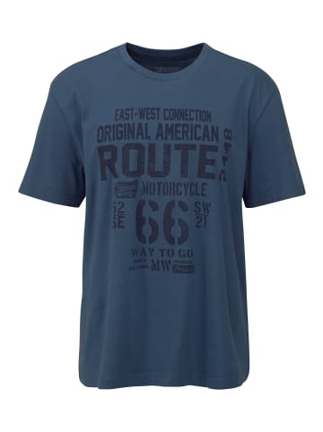 Rundhalsshirt in rauchblau