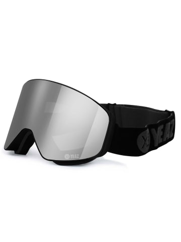 APEX Magnet-Ski-Snowboardbrille silber verspiegelt/schwarz in silber
