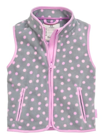 Fleece-Weste Punkte in Grau