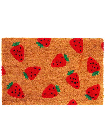 Fußmatte "Erdbeeren" in Mehrfarbig - 60 x 40 cm