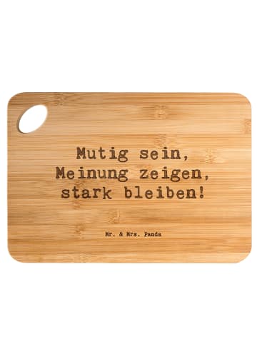 Frühstücksbrettchen Spruch Mutig zu seinen Mein... in Braun