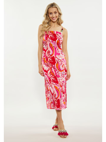 Damen Kleid in Rot Mehrfarbig