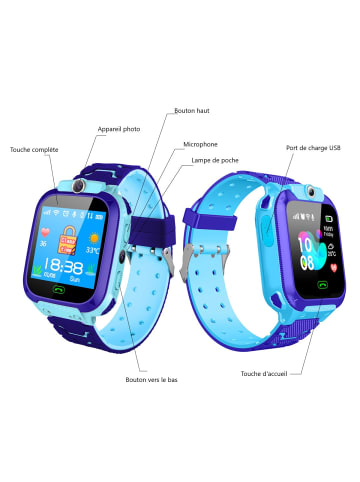 Multifunktionale Smartwatch in Blau
