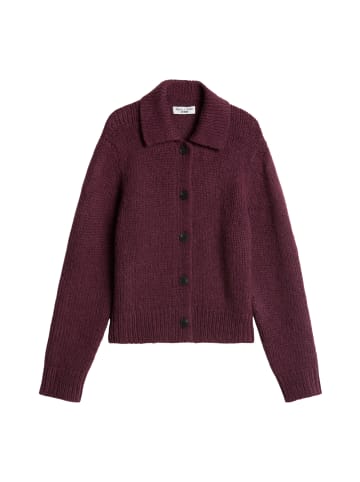 Chunky-Cardigan regular in Dark Red Melange