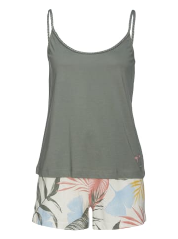 Shorty in khaki-gemustert