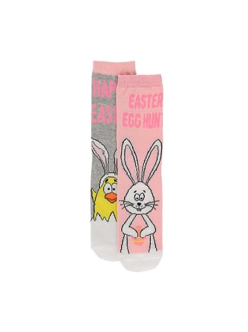 Kinder Ostersocken 2er Pack in Rosa