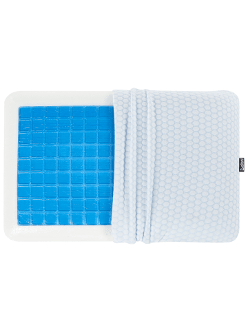 Memory Foam Kissen EMIN in Weiß/Blau - (W) 60 x (H) 11 x (L) 40 cm