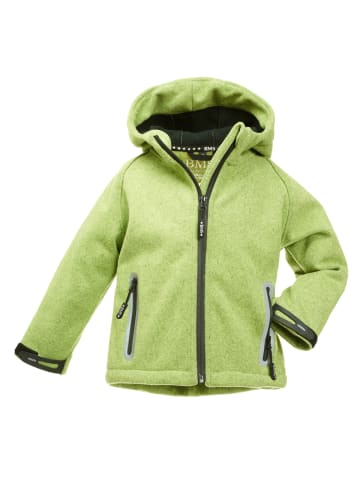 BMS Softshelljacke für Kinder mit Strickoptik in hellgrün