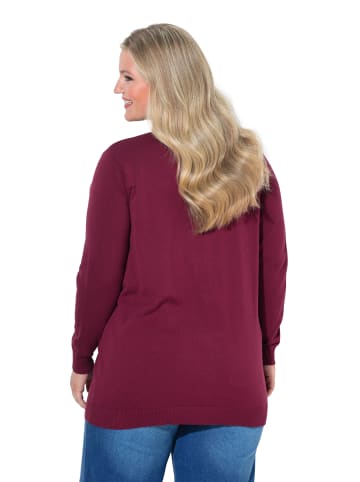 Strickjacke in weinrot