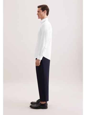 Jerseyhemd Slim in Weiß