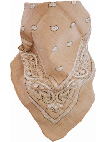3 Bandana Kopftuch in Beige/Schwarz