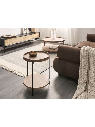 Beistelltisch LANDER in Braun/Schwarz - (W) 49 x (H) 54 x (L) 49 cm