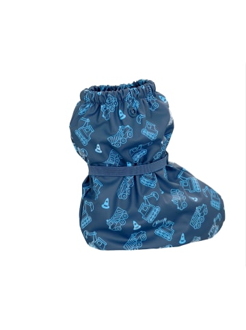 Regenfüßlinge mit Fleece-Futter Baustelle in Marine