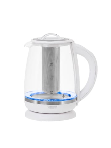 CR 1290 Wasserkocher mit Teesieb, 2 L - 2200 W, 360° drehbar in Weiß