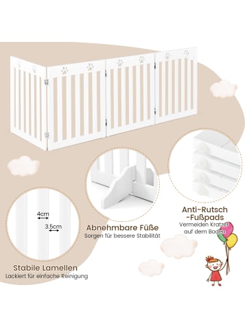 Absperrgitter Hunde 4 Paneelen 60cm in Weiß