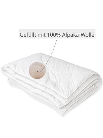Alpaka Bettdecke normal in weiß