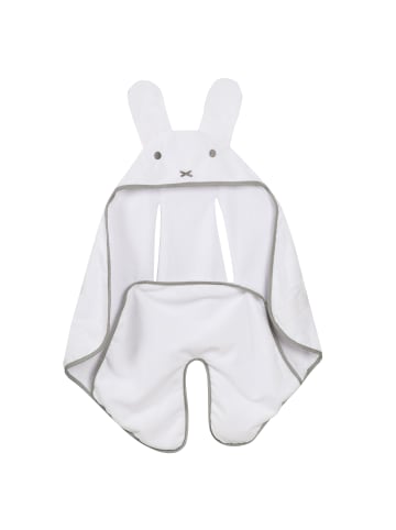 Baby-Einschlagdecke 'miffy®' - Gurtschlitzen für Autositze & Kinderwagen - Weiß