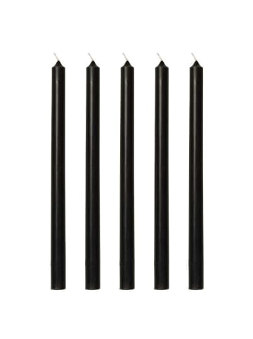 DÜNNE Kerze SCHWARZ Ø 1,3 cm Länge 20 cm 5er Set