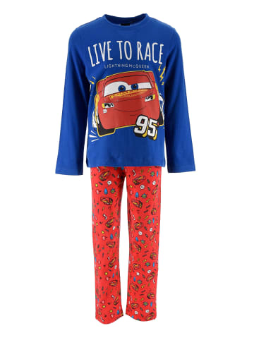 Lightning McQueen Kinder Schlafanzug Langarm in Blau
