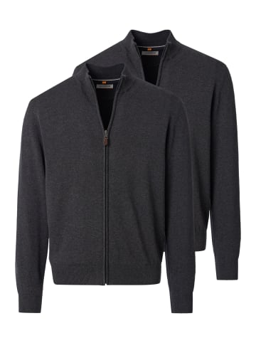 Strickjacke Basic in Dunkelgrau