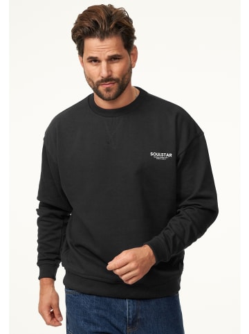 Sweatshirt - S2PAJU Oversize Pullover Crew-Neck Sweater in Black