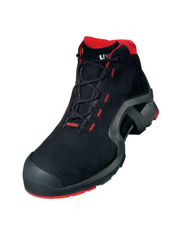 Halbschuhe 1 x-tended support Schnürstiefel in schwarz/rot