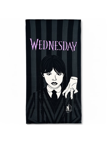 Strand-/Badetuch Wednesday  - (L) 140 cm x (B) 70 cm in Schwarz